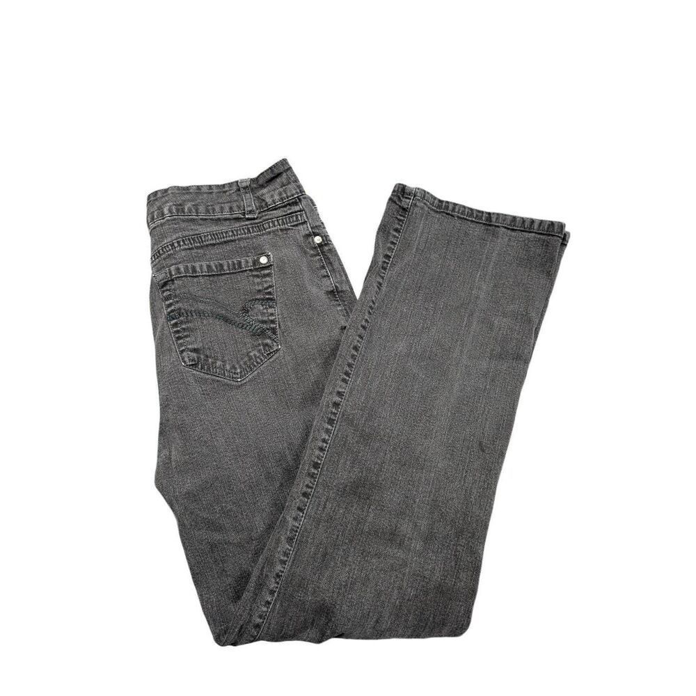 Nine West Jeans Jordan Black Faded Straight Leg High Rise Women's Size 12/30